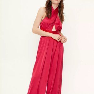 Satin Halter Jumpsuit